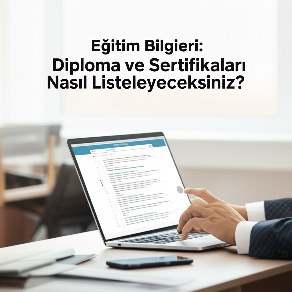 Eğitim Bilgileri: Diploma ve Sertifikaları Nasıl Listeleyeceksiniz?